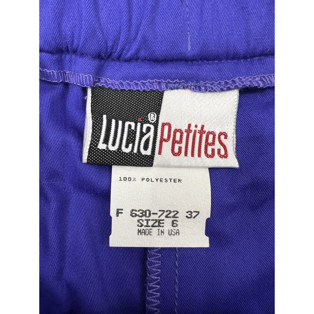Vintage NWTs Womens Lucia Shorts Size 6 Petite Purple High Waisted Pleated - Picture 3 of 11